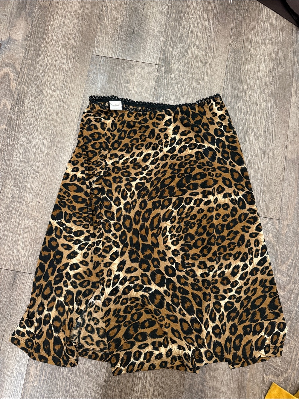 Perseption Leopard Print A-Line Skirt - Brown & Black